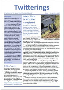 Twitterings - newsletter of the Manx Ornithological Society