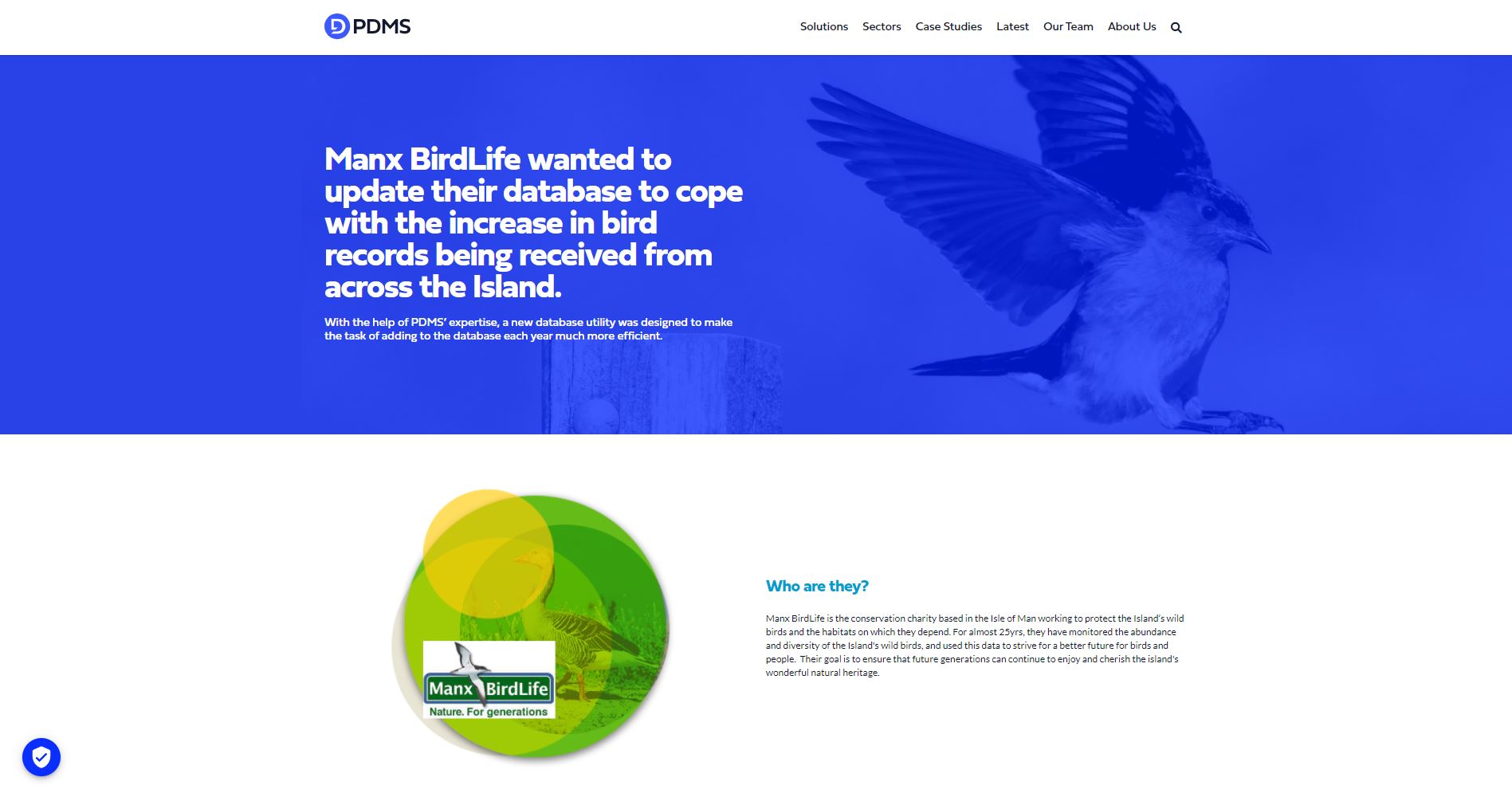 PDMS helps Manx BirdLife with new database utility